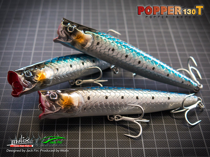 Molix By Jack Fin Topwater Lure Popper 130T 