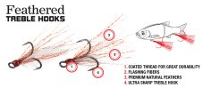 Feathered Treble Hooks